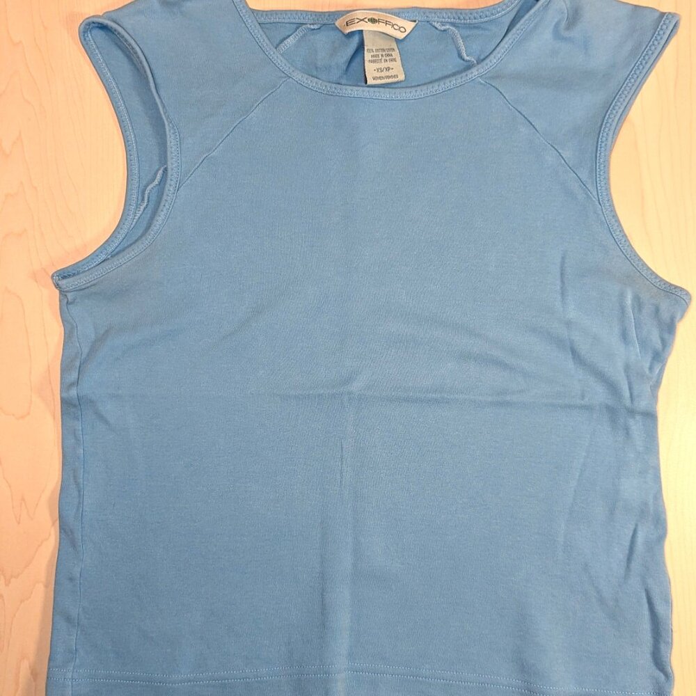 ExOfficio Blue Cap Sleeve Performance Top – Size XS/XP